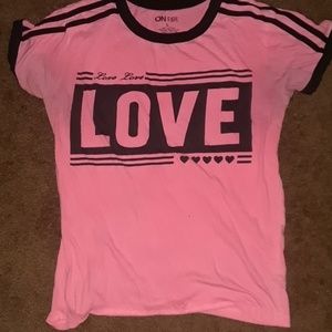 Love Pink and black shirt